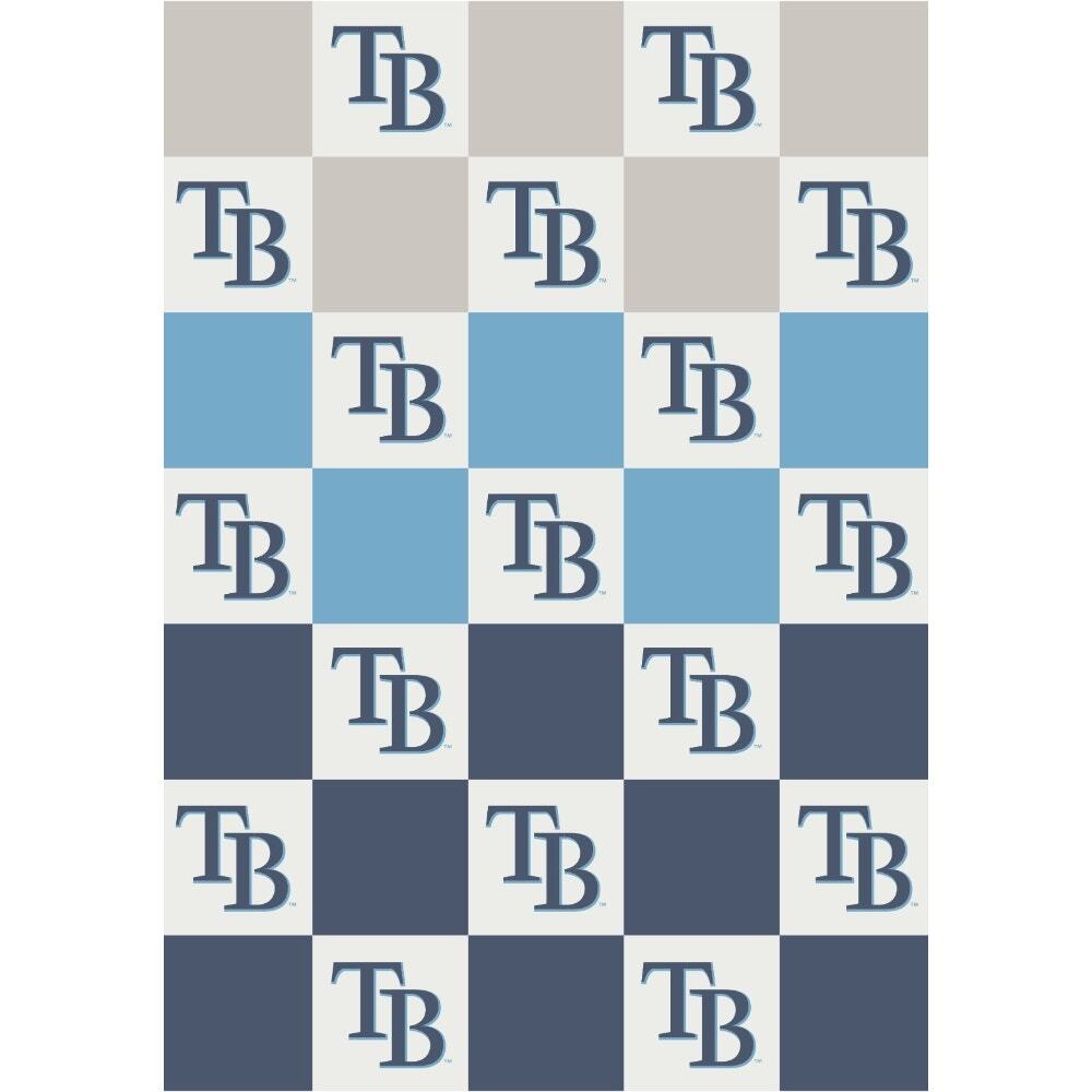 NEW The Styled Collection Tampa Bay Rays MLB Buttery Ombre Check Throw‎ Blanket